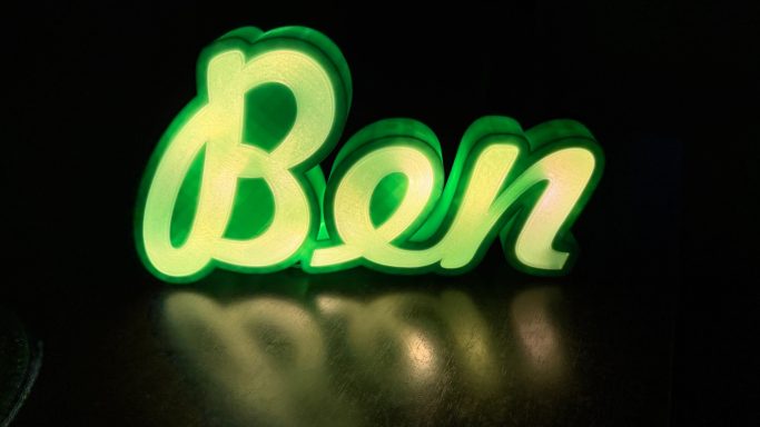 personalisierte Nachttischlampe - 3D Druck personalisierte Nachttischlampe - 3D Druck
